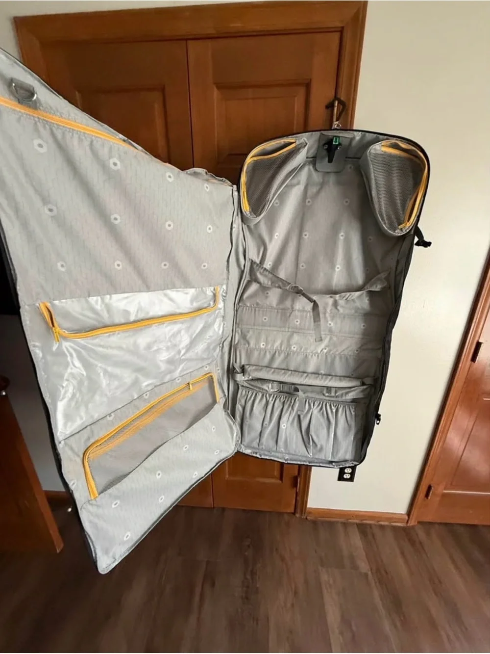 Delsey Black Garment Bag with Shoulder Strap